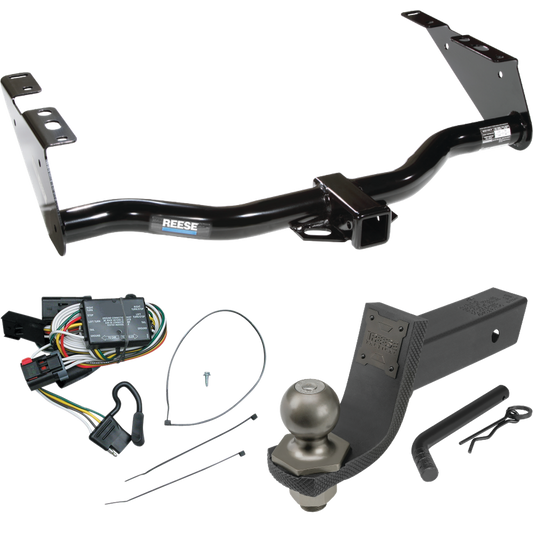 Se adapta al paquete de enganche de remolque Plymouth Voyager 1996-2000 con cableado plano de 4 + kit de inicio táctico de enclavamiento con caída de 3-1/4" y bola de 2" de Reese Towpower