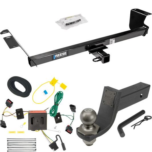 Fits 2008-2010 Chrysler Town & Country Trailer Hitch Tow PKG w/ 4-Flat Wiring + Interlock Tactical Starter Kit w/ 3-1/4" Drop & 2" Ball By Reese Towpower