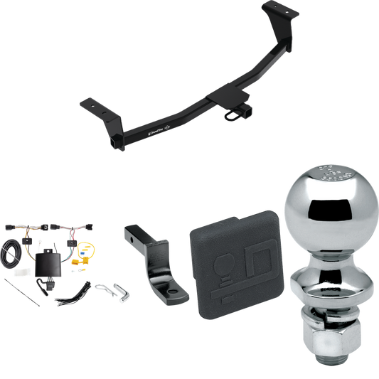 Fits 2021-2022 Acura TLX Trailer Hitch Tow PKG w/ 4-Flat Wiring Harness + Draw-Bar + 2" Ball + Hitch Cover By Draw-Tite