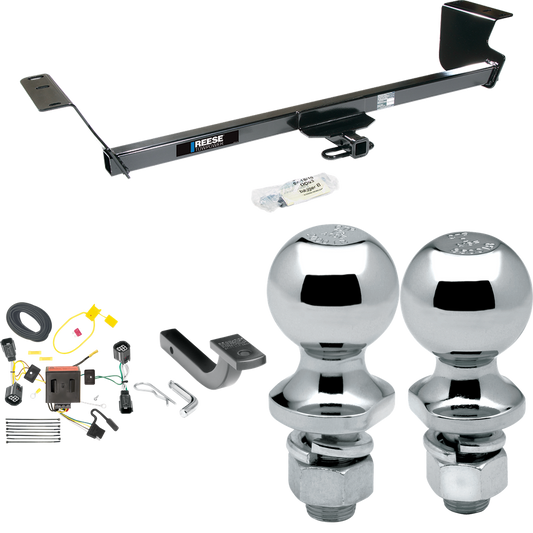 Fits 2012-2015 RAM C/V Trailer Hitch Tow PKG w/ 4-Flat Wiring Harness + Draw-Bar + 1-7/8" + 2" Ball (For Tradesman Models) By Reese Towpower