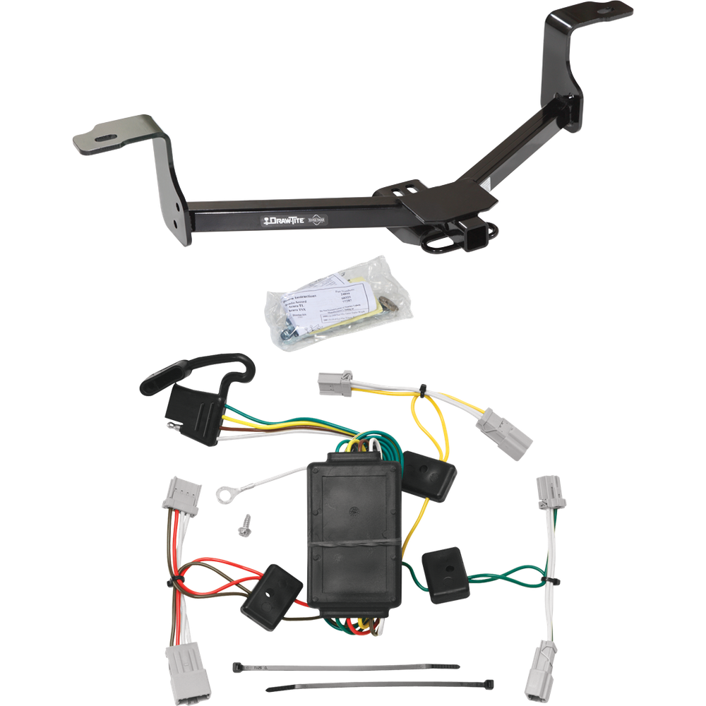 Fits 2009-2014 Acura TSX Trailer Hitch Tow PKG w/ 4-Flat Wiring Harness (For Sedan Models) By Draw-Tite