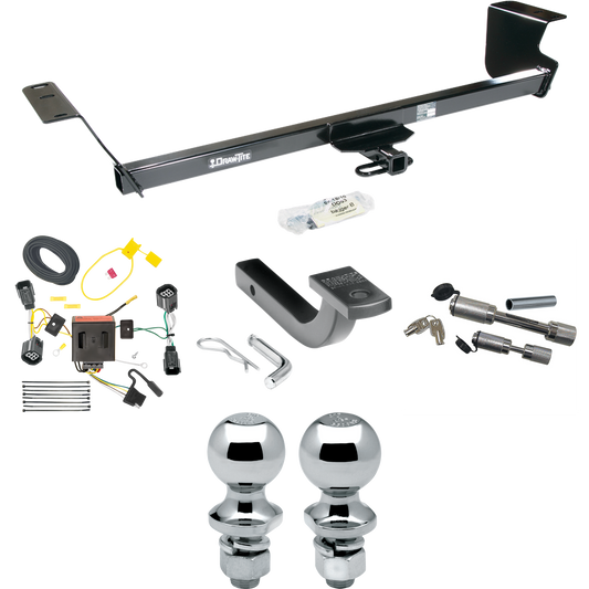 Se adapta al paquete de remolque con enganche de remolque RAM C/V 2012-2015 con arnés de cableado de 4 planos + barra de tracción + bola de 1-7/8" + 2" + enganche doble y cerraduras de acoplador (para modelos Tradesman) de Draw-Tite