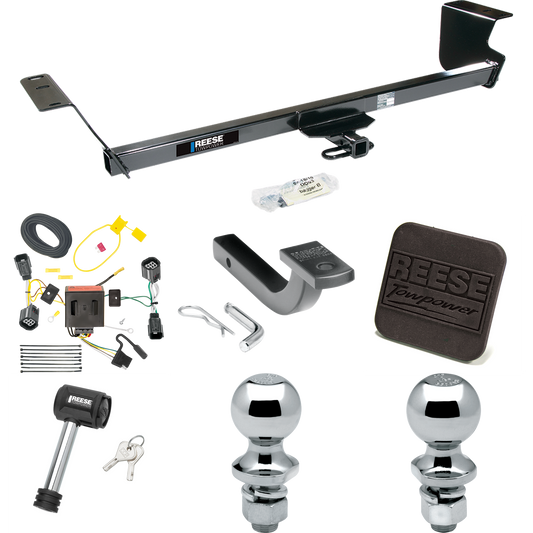 Se adapta al paquete de remolque con enganche para remolque Dodge Grand Caravan 2011-2020 con arnés de cableado de 4 planos + barra de tracción + bola de 1-7/8" + 2" + cubierta de enganche + bloqueo de enganche de Reese Towpower