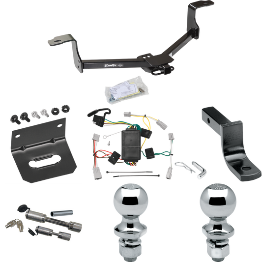 Se adapta al paquete de remolque con enganche de remolque Acura TSX 2009-2014 con arnés de cableado de 4 planos + barra de tracción + bola de 1-7/8" + 2" + soporte de cableado + enganche doble y cerraduras de acoplador (para modelos sedán) de Draw-Tite