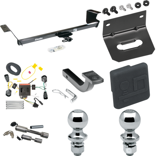 Fits 2011-2016 Chrysler Town & Country Trailer Hitch Tow PKG w/ 4-Flat Wiring Harness + Draw-Bar + 1-7/8" + 2" Ball + Wiring Bracket + Hitch Cover + Dual Hitch & Coupler Locks By Draw-Tite