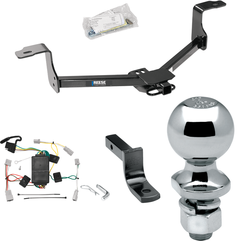 Se adapta al paquete de remolque con enganche de remolque Acura TSX 2009-2014 con arnés de cableado plano de 4 + barra de tracción + bola de 2" (para modelos Sedan) de Reese Towpower