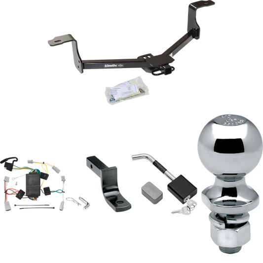 Se adapta al paquete de enganche de remolque Acura TSX 2009-2014 con arnés de cableado plano de 4 + barra de tracción + bola de 2" + bloqueo de enganche (para modelos sedán) de Draw-Tite