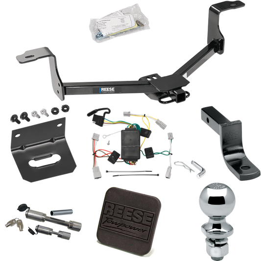 Fits 2009-2014 Acura TSX Trailer Hitch Tow PKG w/ 4-Flat Wiring Harness + Draw-Bar + 2" Ball + Wiring Bracket + Hitch Cover + Dual Hitch & Coupler Locks (For Sedan Models) By Reese Towpower