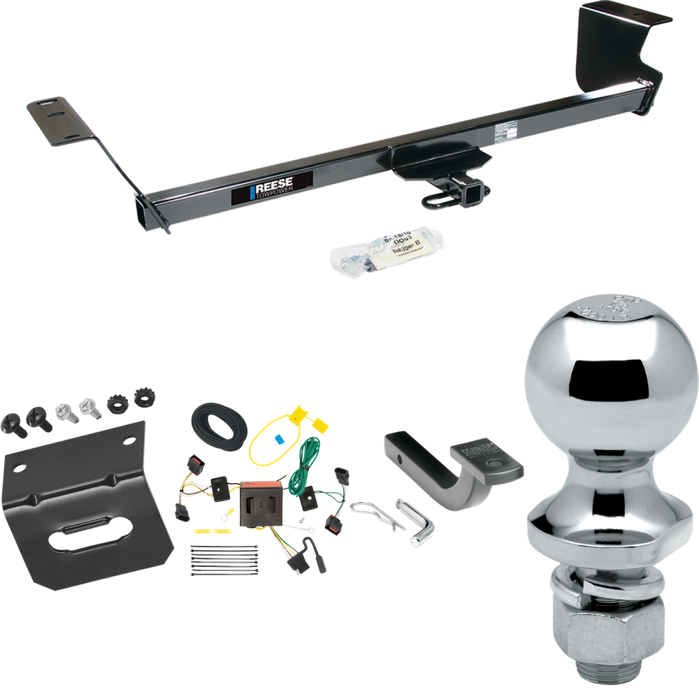 Fits 2008-2010 Chrysler Town & Country Trailer Hitch Tow PKG w/ 4-Flat Wiring Harness + Draw-Bar + 1-7/8" Ball + Wiring Bracket By Reese Towpower