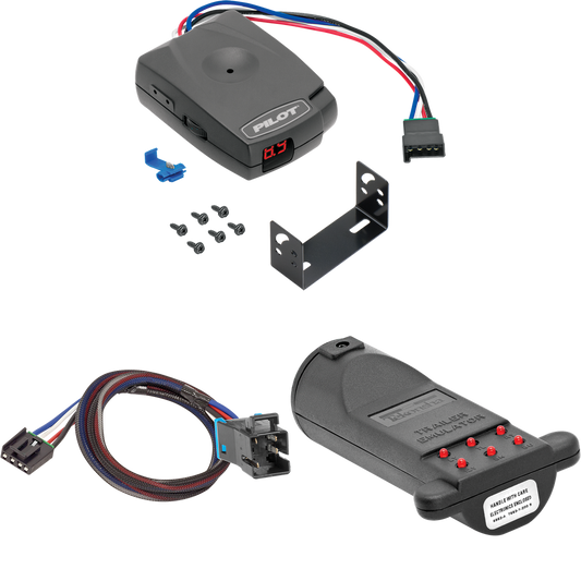 Compatible con control de freno piloto de la serie Pro de Forest River Charleston Motorhome 2008-2016 + adaptador BC Plug &amp; Play + emulador de remolque de probador de control de freno (para modelos con paquete de remolque de fábrica) de Pro Series