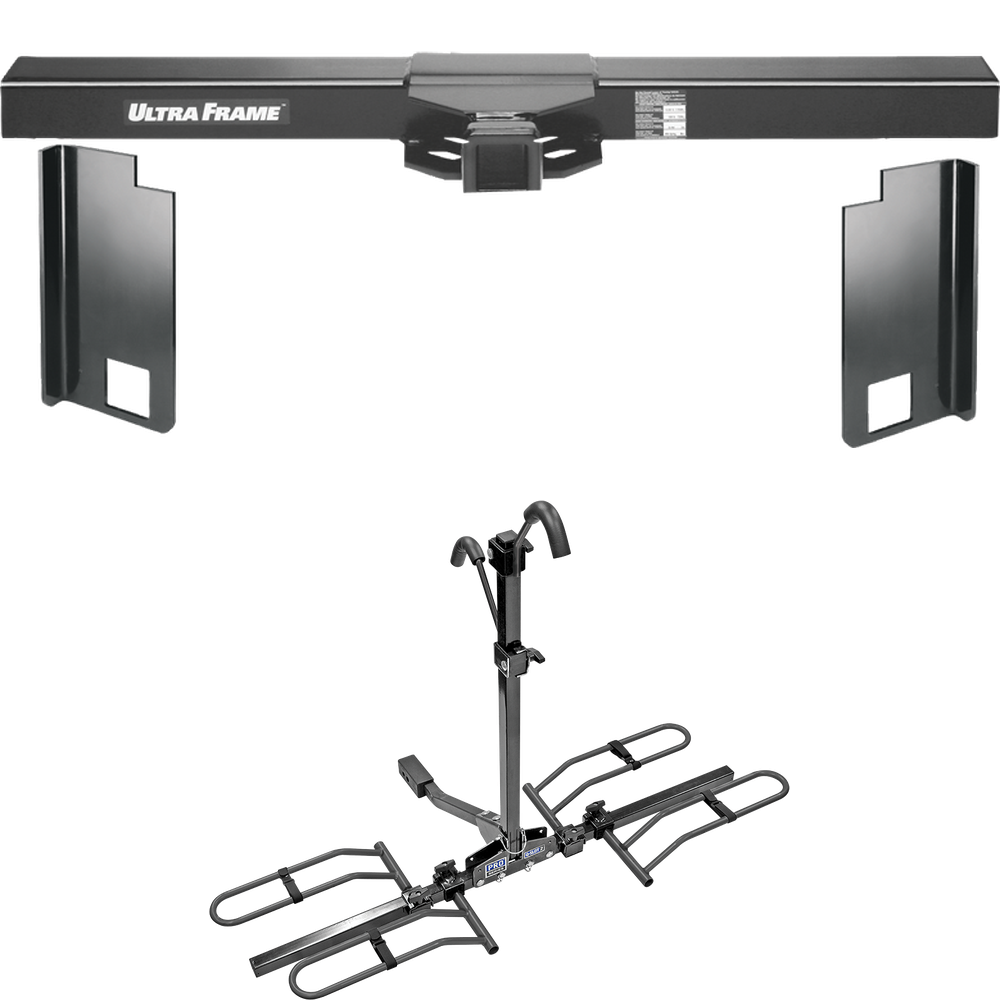 Se adapta al paquete de remolque de enganche para autocaravana Coachmen Cross Country SE 2006-2006 con soporte de plataforma para 2 portabicicletas de Draw-Tite