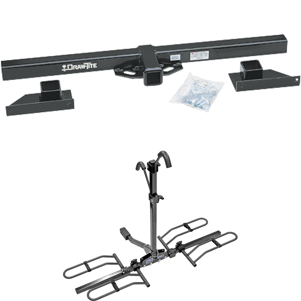 Fits 2008-2008 Gulf Stream Conquest Yellowstone Cruiser MB Motorhome Trailer Hitch Tow PKG w/ 2 Bike Carrier Platform Rack By Draw-Tite