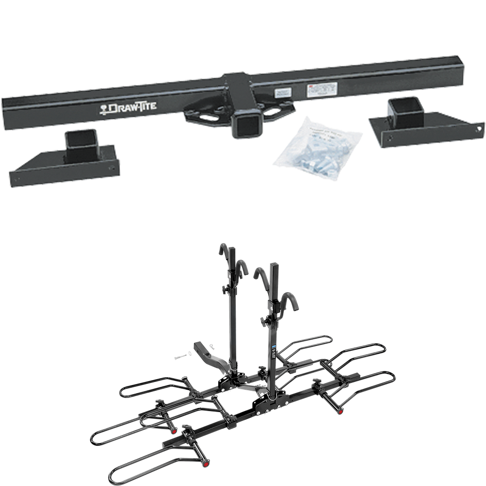 Fits 2019-2023 Coachmen Sportscoach SRS Motorhome Trailer Hitch Tow PKG w/ 4 Bike Carrier Platform Rack By Draw-Tite