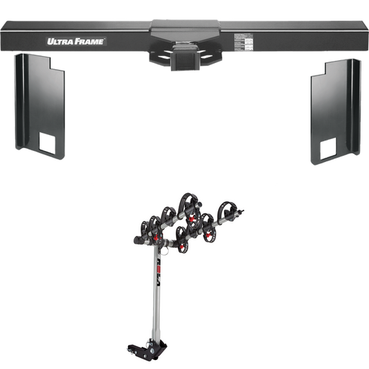 Fits 2021-2021 Fleetwood Discovery LXE Anniversary Edition Motorhome Trailer Hitch Tow PKG w/ 4 Bike Carrier Rack By Draw-Tite