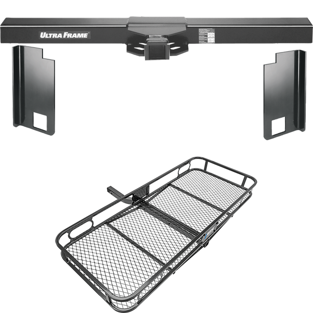 Fits 2016-2023 Holiday Rambler Endeavor Motorhome Trailer Hitch Tow PKG w/ 60" x 24" Cargo Carrier Rack By Draw-Tite