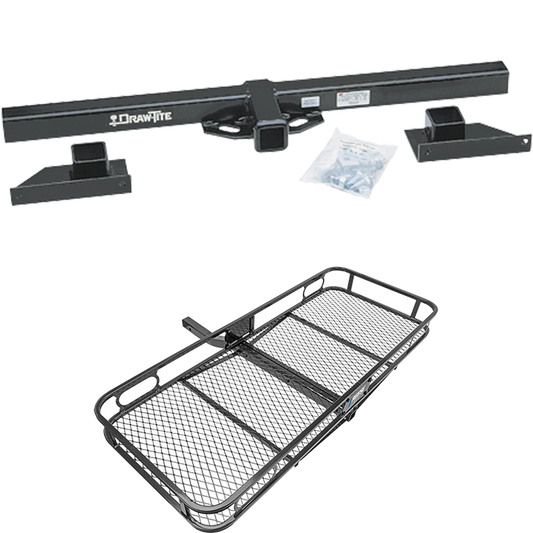 Fits 2008-2009 Winnebago Destination Motorhome Trailer Hitch Tow PKG w/ 60" x 24" Cargo Carrier Rack By Draw-Tite