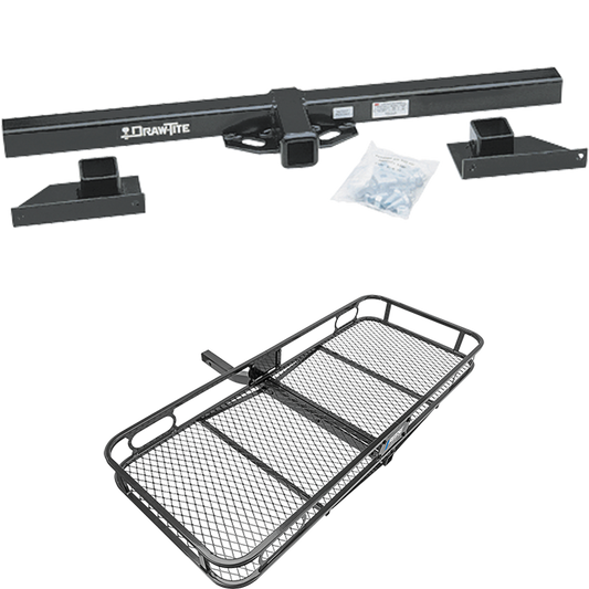 Fits 2000-2003 Gulf Stream Conquest Yellowstone Country Club Motorhome Trailer Hitch Tow PKG w/ 60" x 24" Cargo Carrier Rack By Draw-Tite