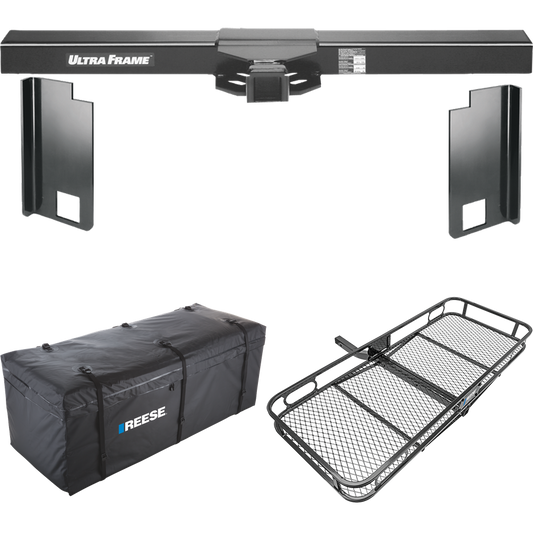 Fits 2017-2017 Coachmen Sportscoach SRS RD Motorhome Trailer Hitch Tow PKG w/ 60" x 24" Cargo Carrier Rack + Cargo Bag By Draw-Tite