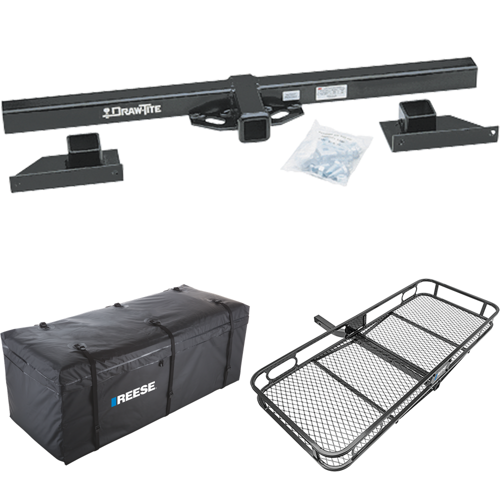 Fits 2016-2020 Coachmen Mirada Select Motorhome Trailer Hitch Tow PKG w/ 60" x 24" Cargo Carrier Rack + Cargo Bag By Draw-Tite