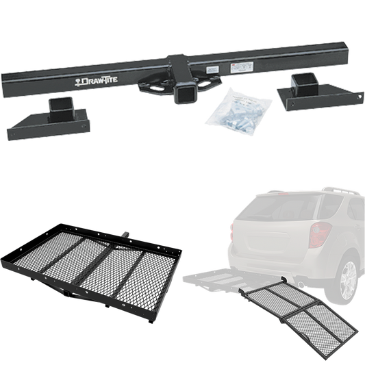 Se adapta al paquete de enganche para remolque de casa rodante Gulf Stream Conquest Sport 2000-2011 con transportador de carga + rampa plegable + bloqueo de enganche de Draw-Tite