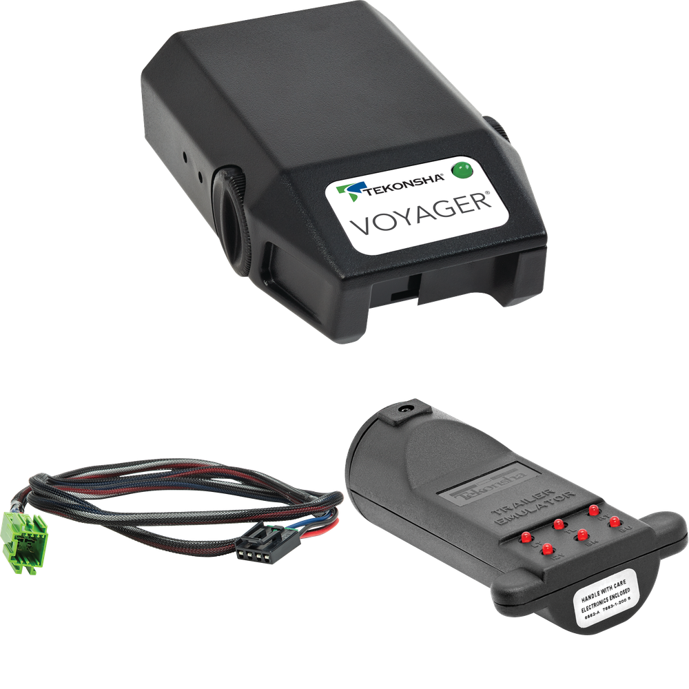 Se adapta a Winnebago Porto Motorhome Tekonsha Voyager 2020-2021 + adaptador BC Plug &amp; Play + emulador de remolque de probador de control de frenos (para modelos con paquete de remolque de fábrica) de Tekonsha