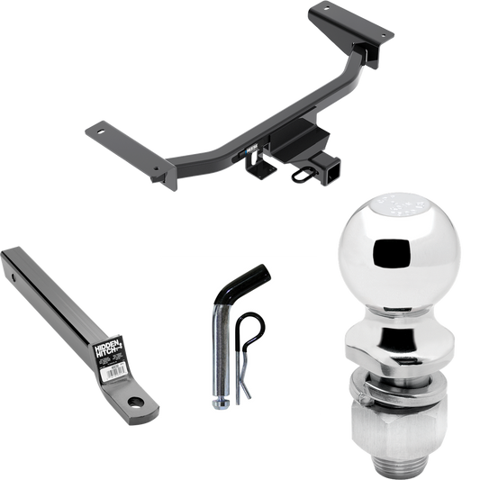 Fits 2016-2023 Mazda CX-9 Trailer Hitch Tow PKG w/ Extended 16" Long Ball Mount w/ 2" Drop + Pin/Clip + 2" Ball By Reese Towpower