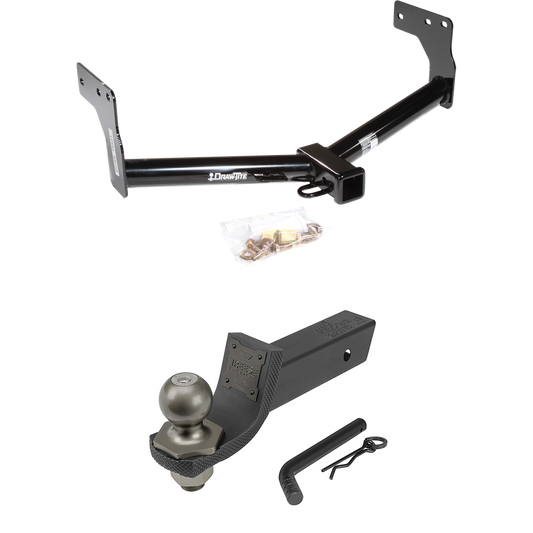 Fits 2007-2015 Mazda CX-9 Trailer Hitch Tow PKG + Interlock Tactical Starter Kit w/ 2" Drop & 2" Ball By Draw-Tite