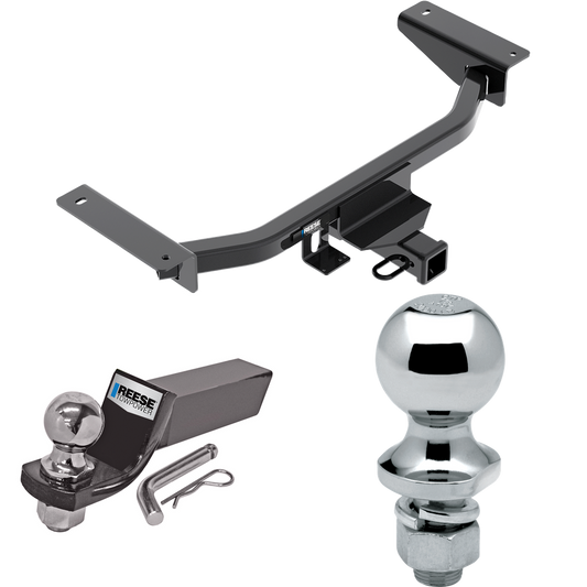 Fits 2016-2023 Mazda CX-9 Trailer Hitch Tow PKG w/ Starter Kit Ball Mount w/ 2" Drop & 2" Ball + 1-7/8" Ball By Reese Towpower