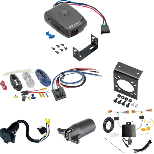 Fits 2018-2018 Volkswagen Tiguan 7-Way RV Wiring + Pro Series Pilot Brake Control + Generic BC Wiring Adapter + 7-Way to 4-Way Adapter By Tekonsha