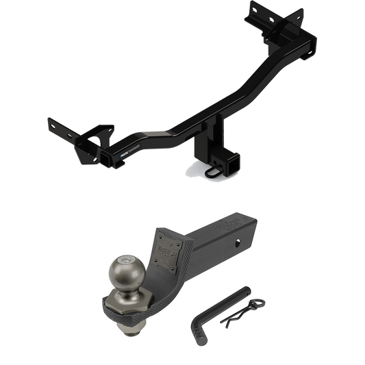 Fits 2018-2023 Alfa Romeo Stelvio Trailer Hitch Tow PKG + Interlock Tactical Starter Kit w/ 2" Drop & 2" Ball (Excludes: Quadrifoglio Models) By Reese Towpower