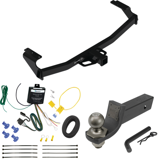 Se adapta al paquete de enganche de remolque Mercedes-Benz GLA250 2021-2022 con cableado plano de 4 + kit de inicio táctico de enclavamiento con caída de 2" y bola de 2" de Draw-Tite