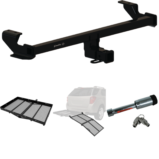 Fits 2022-2023 Volkswagen Taos Trailer Hitch Tow PKG w/ Cargo Carrier + Bi-Fold Ramp + Hitch Lock By Draw-Tite