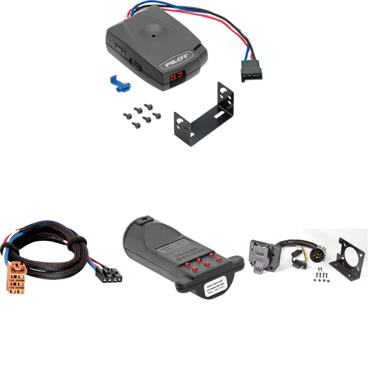 Para GMC Sierra 3500 2003-2007 cableado de 7 vías RV + control de freno piloto serie Pro + adaptador BC Plug &amp; Play + probador de 7 vías y emulador de remolque de Reese Towpower