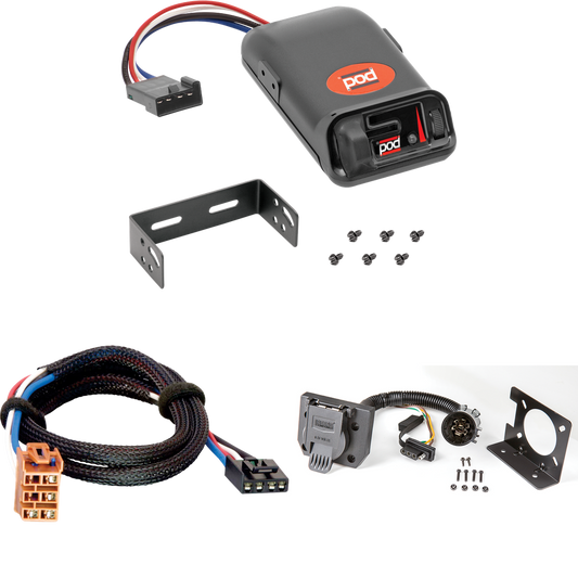 Fits 2003-2007 Chevrolet Silverado 3500 7-Way RV Wiring + Pro Series POD Brake Control + Plug & Play BC Adapter By Reese Towpower