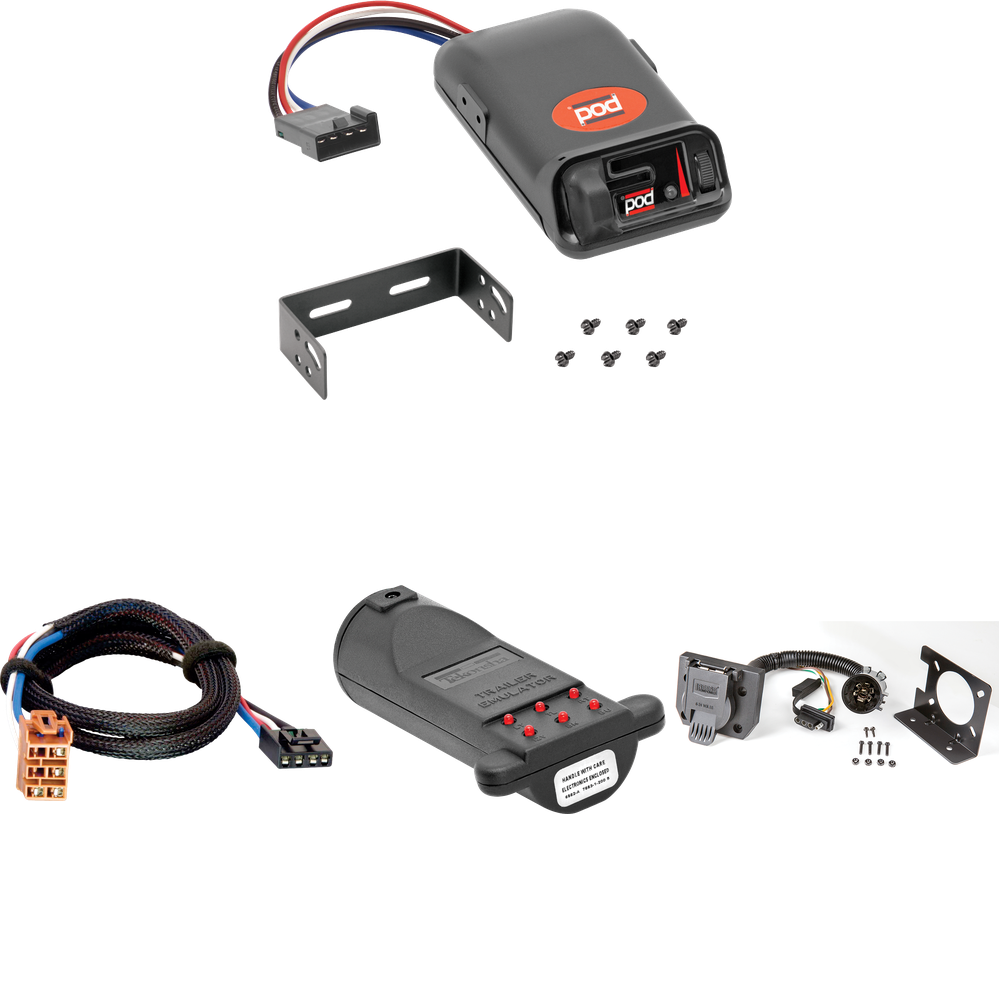 Fits 2003-2003 GMC Sierra 1500 HD 7-Way RV Wiring + Pro Series POD Brake Control + Plug & Play BC Adapter + 7-Way Tester and Trailer Emulator By Reese Towpower