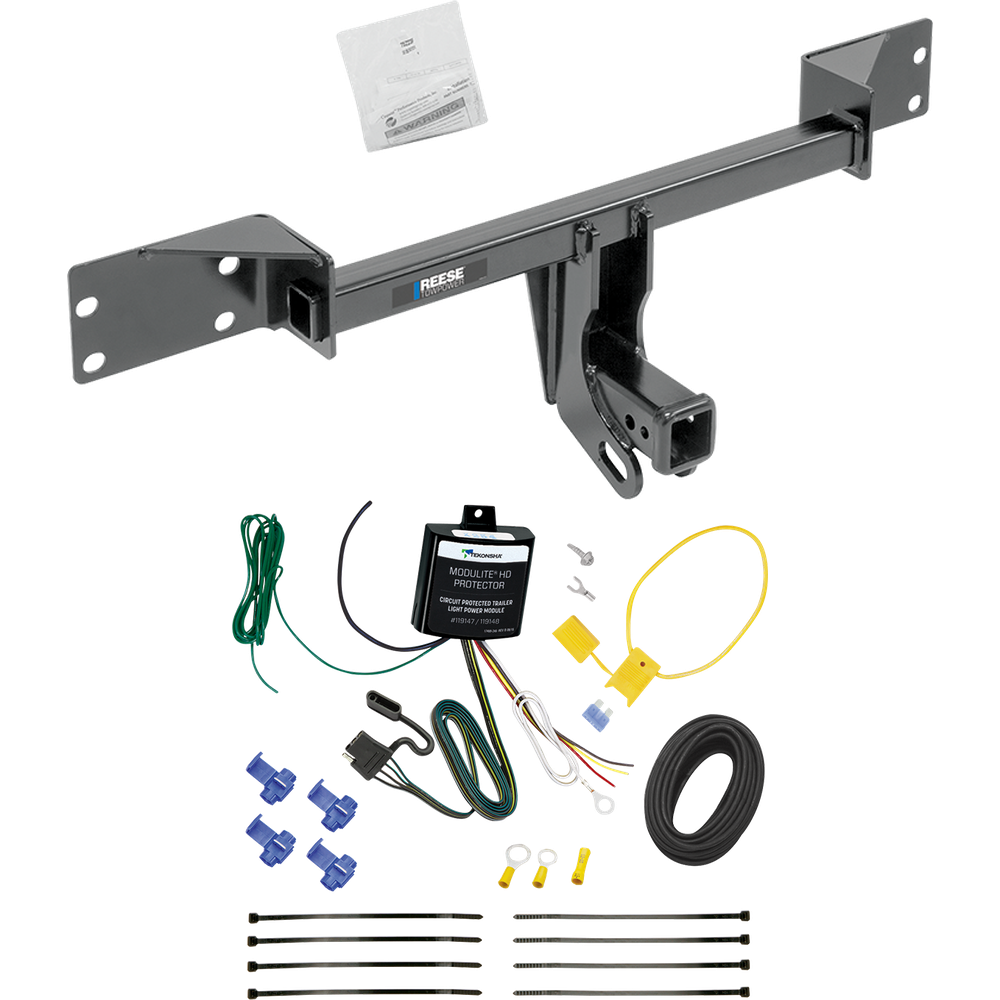 Fits 2015-2022 Mercedes-Benz GLA250 Trailer Hitch Tow PKG w/ 4-Flat Wiring Harness By Reese Towpower