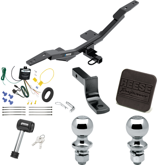 Se adapta al paquete de enganche de remolque Audi A4 2009-2023 con arnés de cableado plano de 4 + barra de tracción + bola de 1-7/8" + bola de 2" + cubierta de enganche + bloqueo de enganche (para modelos sedán) de Reese Towpower