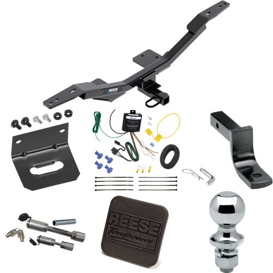 Fits 2009-2023 Audi A4 Trailer Hitch Tow PKG w/ 4-Flat Wiring Harness + Draw-Bar + 1-7/8" Ball + Wiring Bracket + Hitch Cover + Dual Hitch & Coupler Locks (For Sedan Models) By Reese Towpower