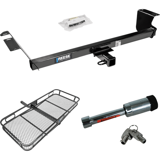 Fits 2008-2016 Chrysler Town & Country Trailer Hitch Tow PKG w/ 60" x 24" Cargo Carrier + Hitch Lock By Reese Towpower