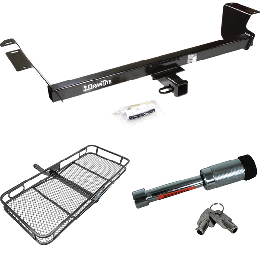 Fits 2008-2016 Chrysler Town & Country Trailer Hitch Tow PKG w/ 60" x 24" Cargo Carrier + Hitch Lock By Draw-Tite