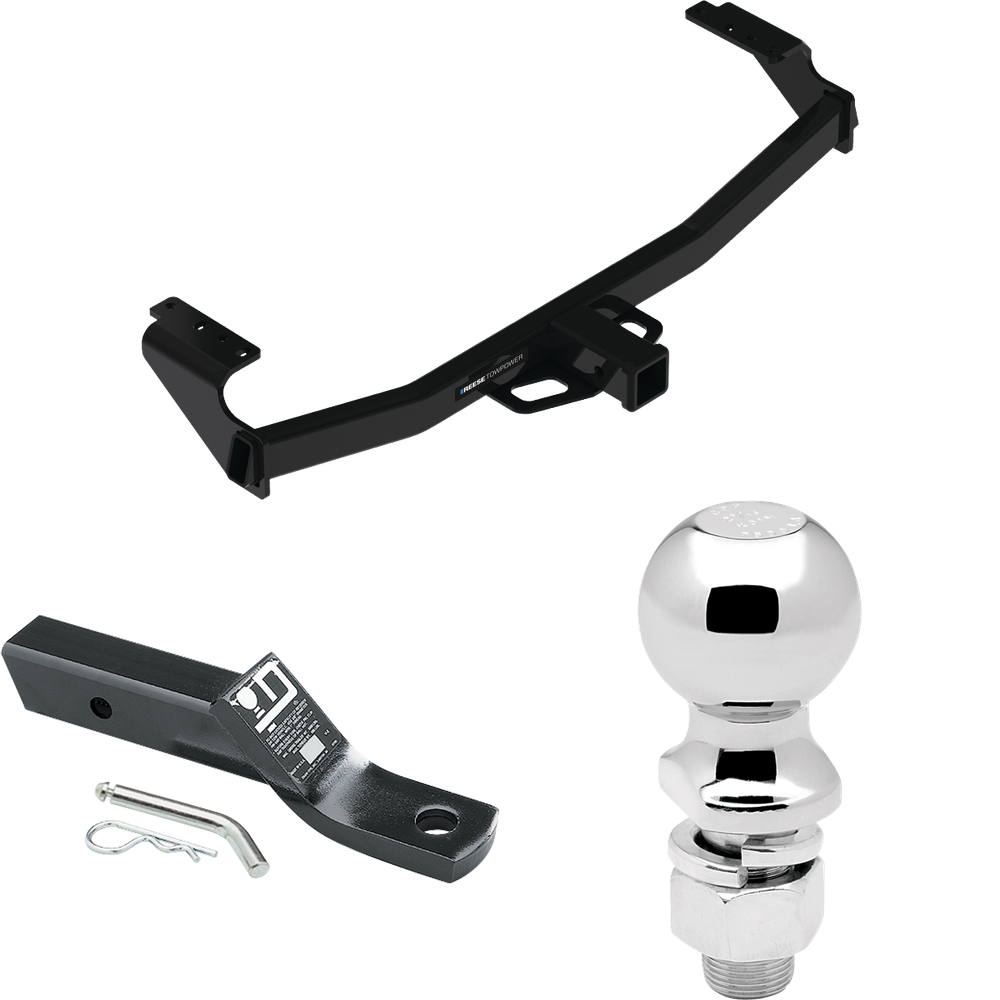 Fits 2021-2022 Mercedes-Benz GLA250 Trailer Hitch Tow PKG w/ Ball Mount w/ 2" Drop + 2-5/16" Ball By Reese Towpower