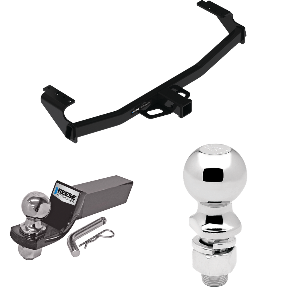 Fits 2021-2022 Mercedes-Benz GLA250 Trailer Hitch Tow PKG w/ Starter Kit Ball Mount w/ 2" Drop & 2" Ball + 2-5/16" Ball By Reese Towpower