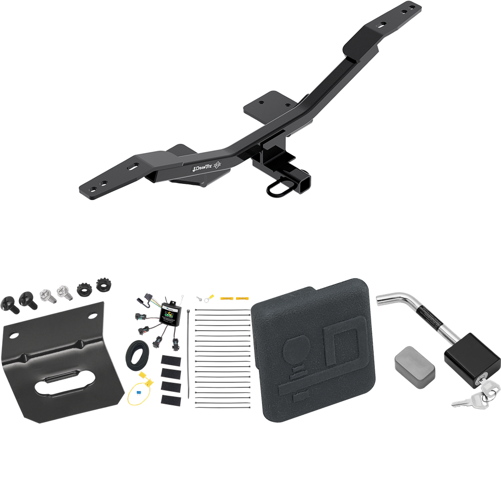 Se adapta al paquete de enganche de remolque Audi A4 2009-2023 con arnés de cableado de 4 contactos planos "sin empalme" + cubierta de enganche + bloqueo de enganche (para modelos sedán) de Draw-Tite