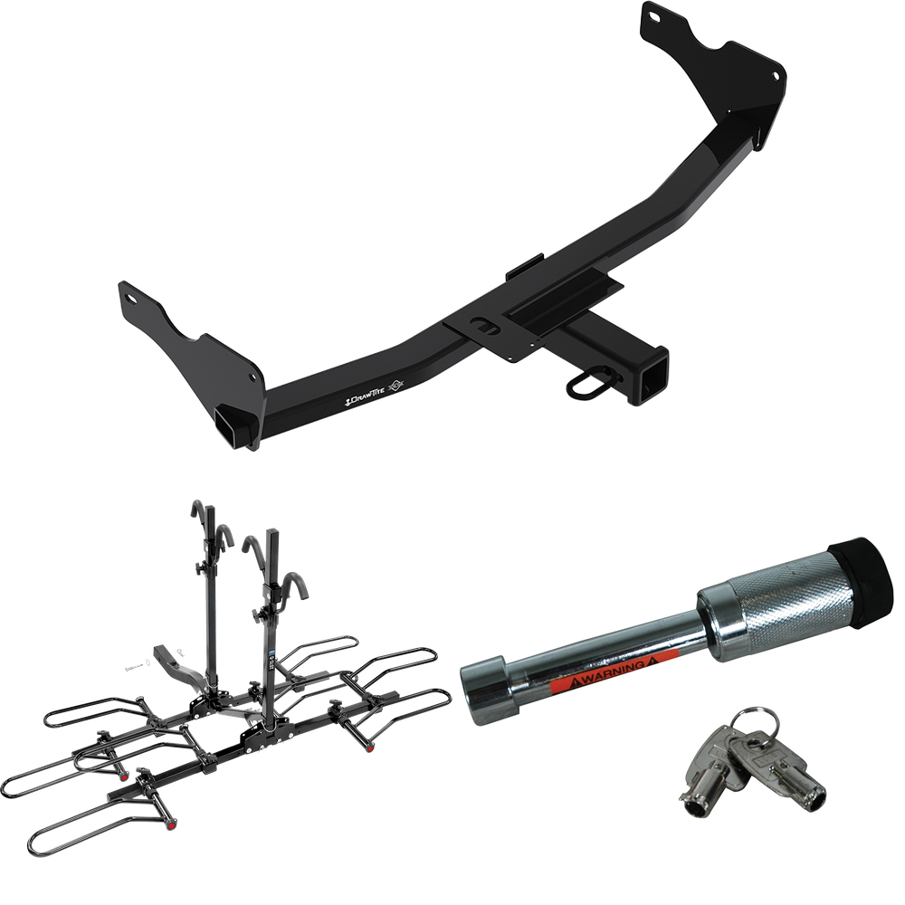 Se adapta al paquete de remolque con enganche de remolque Audi Q3 2019-2022 con portaequipajes estilo plataforma para 4 bicicletas + bloqueo de enganche (excluye: con modelos con sensor de puerta levadiza manos libres) de Draw-Tite