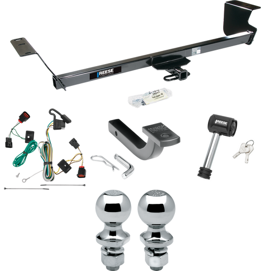 Fits 2009-2012 Volkswagen Routan Trailer Hitch Tow PKG w/ 4-Flat Wiring Harness + Draw-Bar + 1-7/8" + 2" Ball + Hitch Lock By Reese Towpower