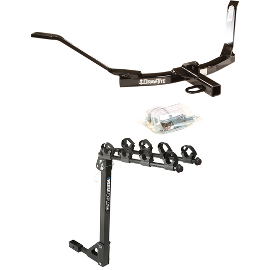 Fits 2003-2007 Honda Accord Trailer Hitch Tow PKG w/ 4 Bike Carrier Rack (For Coupe Models) By Draw-Tite