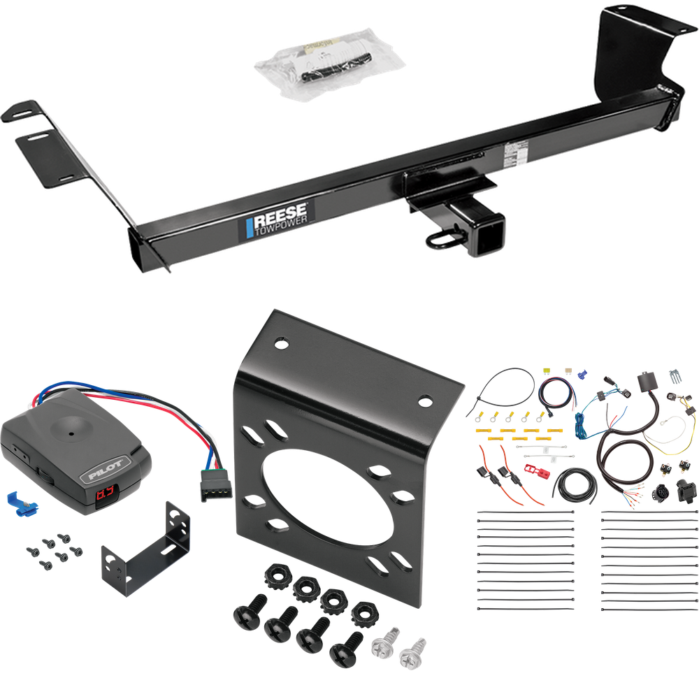 Fits 2011-2020 Dodge Grand Caravan Trailer Hitch Tow PKG w/ Pro Series Pilot Brake Control + 7-Way RV Wiring By Reese Towpower