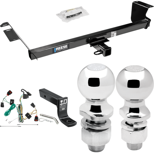 Fits 2009-2012 Volkswagen Routan Trailer Hitch Tow PKG w/ 4-Flat Wiring + Ball Mount w/ 4" Drop + 2" Ball + 2-5/16" Ball By Reese Towpower