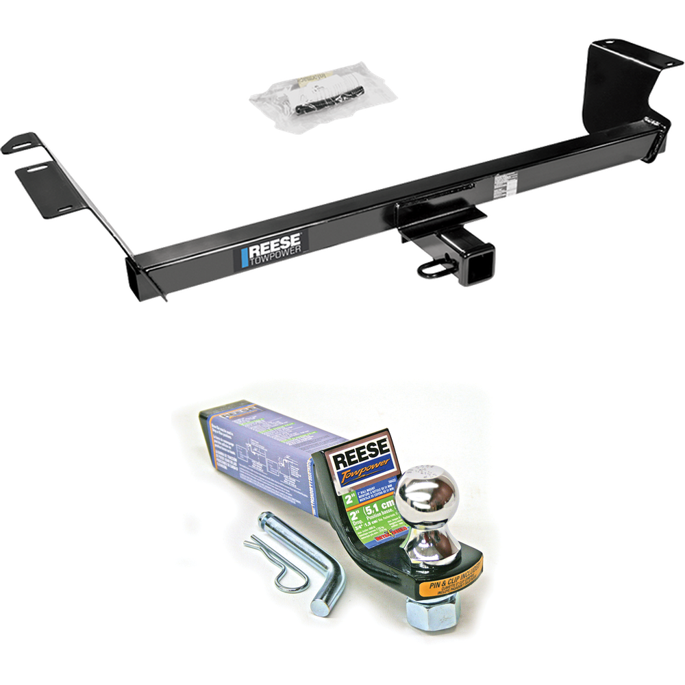 Se adapta al paquete de enganche de remolque Volkswagen Routan 2009-2012 con kit de inicio de montaje de bola con caída de 2" y bola de 1-7/8" de Reese Towpower