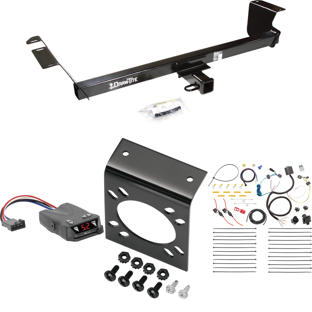 Fits 2012-2015 RAM C/V Trailer Hitch Tow PKG w/ Tekonsha Brakeman IV Brake Control + 7-Way RV Wiring (For Tradesman Models) By Draw-Tite